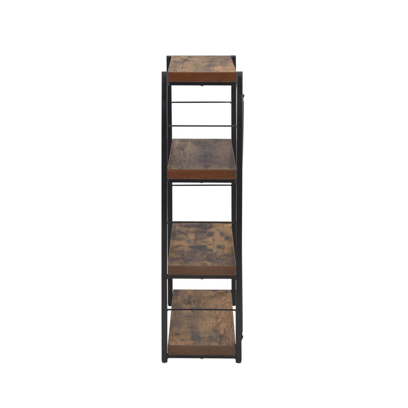 Jeremiah Etagere Bookcase, Brown/Black