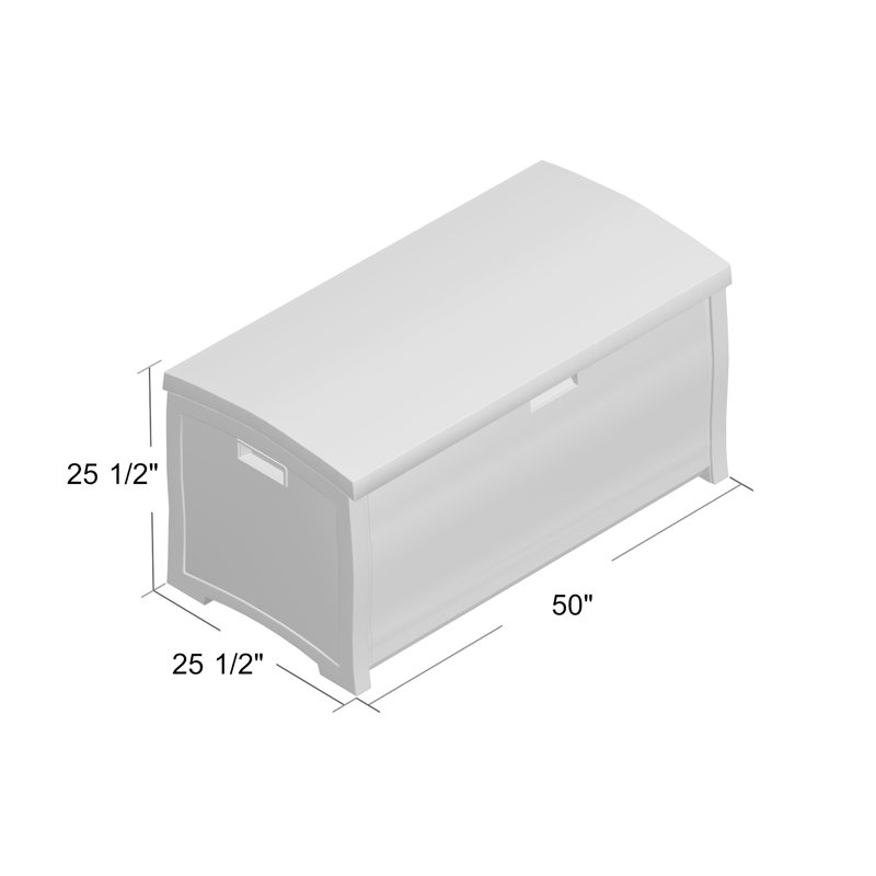 Suncast 50'' W 99 Gallons Water Resistant Resin Lockable Deck Box in White