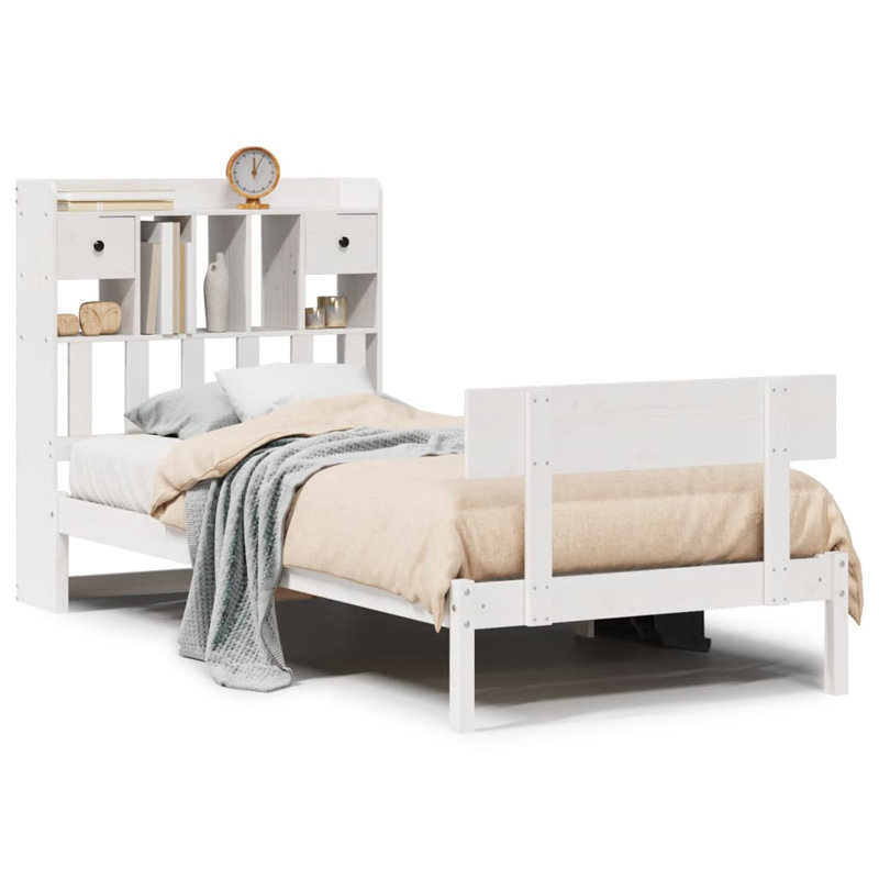 Maxeys Solid Wood Bed, 140 x 200cm, White