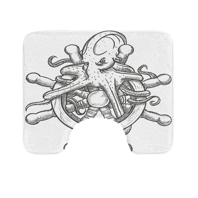 Tapis de salle de bain en U Octopus