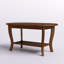 Table basse ovale 36 "avec tablette Carbin-598350991