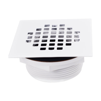 Couvercle de drain de douche carré 4-1 / 4 "avec tuyau de drainage en PVC 2" 40 "