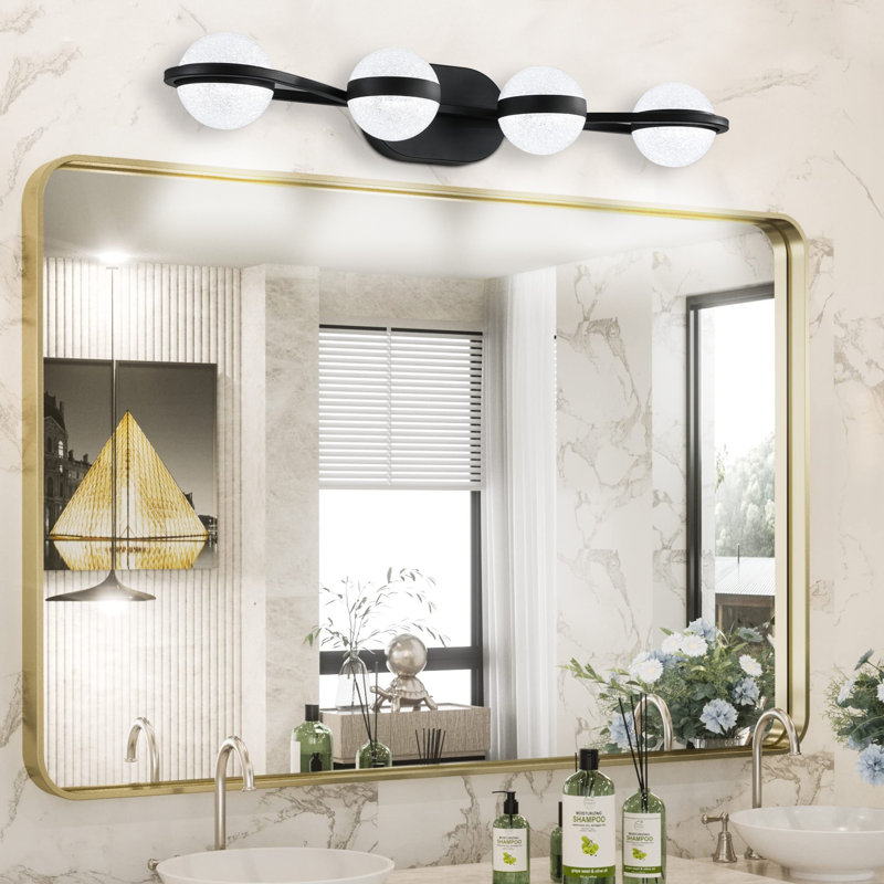Éclairage pour meuble-lavabo avec 4 ampoules DEL