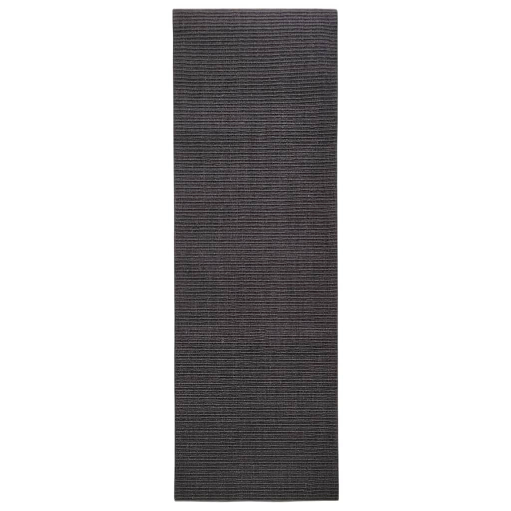 Machine Braided Black Rug
