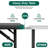 4 FT Adjustable Height Folding Table, 400 lbs Heavy Duty Plastic Table with Iron Legs, Fold-in-Half Portable Table with Handle for Indoor Outdoor Camping Picnic Party,Black