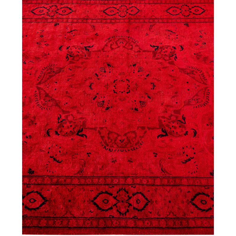 Overdyed One-of-a-Kind 3' 2" X 5' 3" Hand Knotted Area Rug