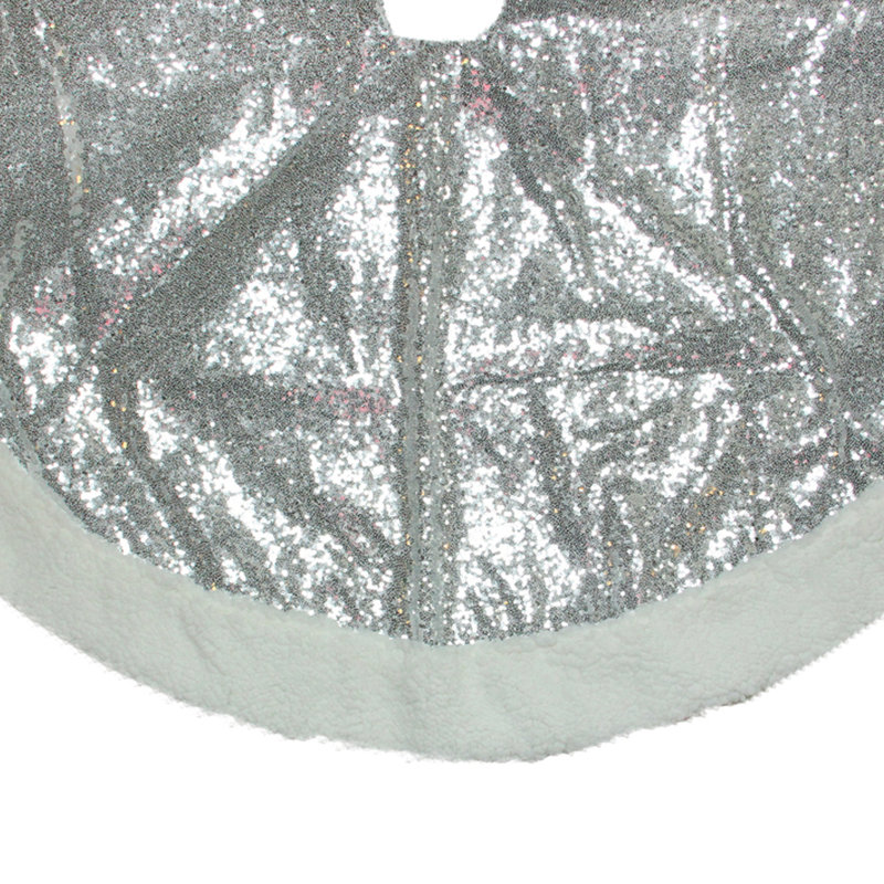 Jupe d'arbre de Noël 47 po, Argent