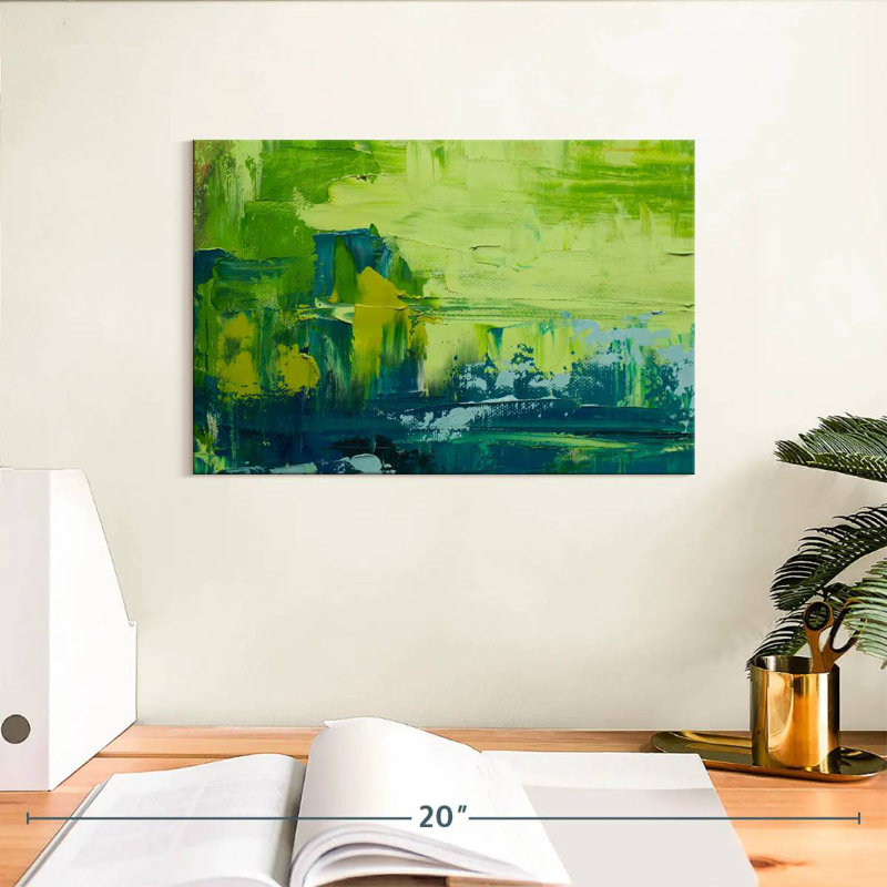 Avery Large Green Abstract, 8" H x 12" W