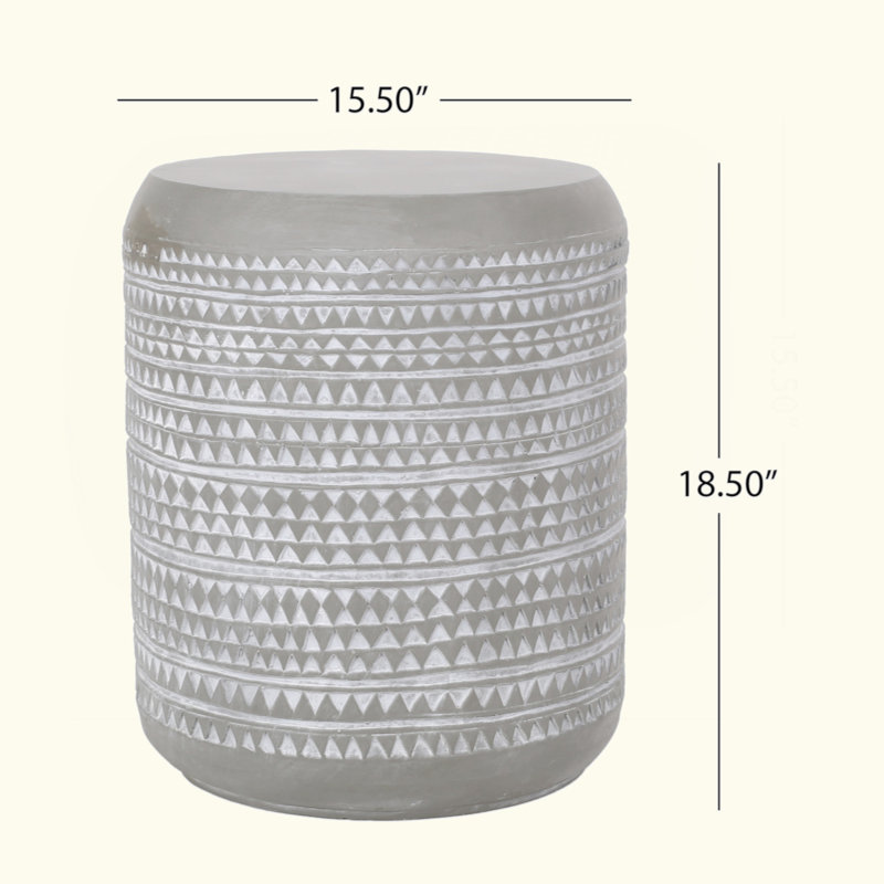 Charming Lightweight Concrete Outdoor Side Table For Versatile Use