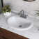 20'' x 17'' White Oval Vitreous China Drop-in Bathroom Sink with Overflow