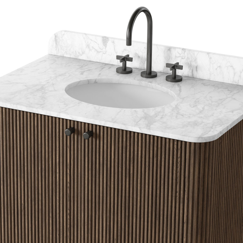 Malden Single Vanity-Satin Espresso Oak