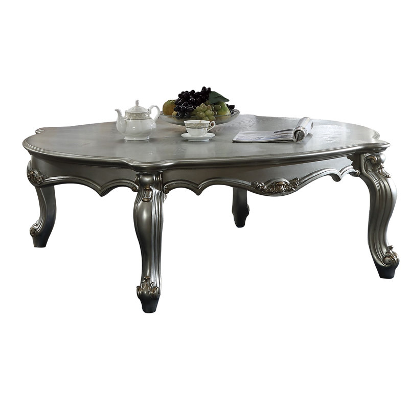 Vestavia 4 Legs Coffee Table, Antique Platinum