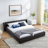 Upholstered Bed Frame with Thick Fabric-898788867