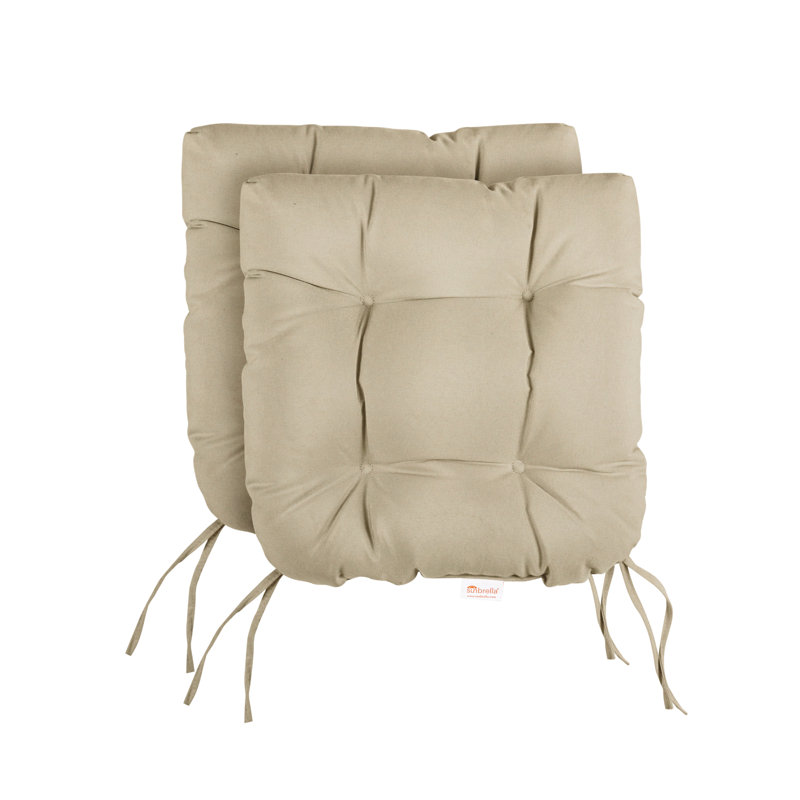 Coussin de siège 2 pièces Sumbrella, Brun clair, L 19 po x P 19 po