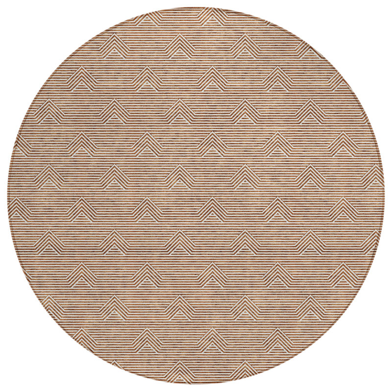 Tapis intérieur / extérieur Lamanna avec envers antidérapant, Rond 8 pi