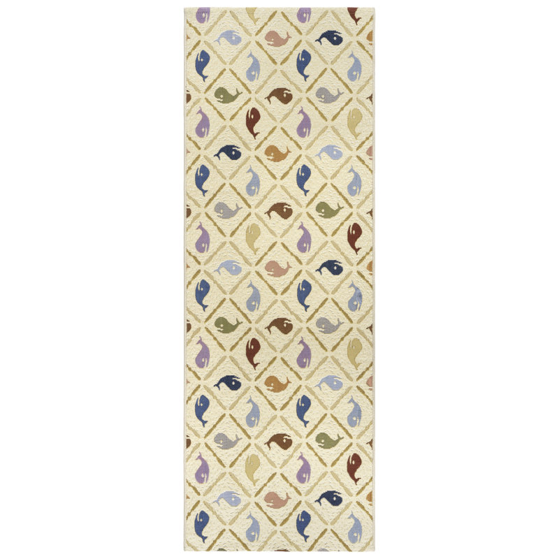 Tapis intérieur / extérieur Reyn Spooner Coast, Tapis de couloir 2 pi 1 po x 6 pi