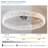 6-Speed Modern Flush Mount Acrylic Ceiling Fan with Dimmable LED & Remote-60142536
