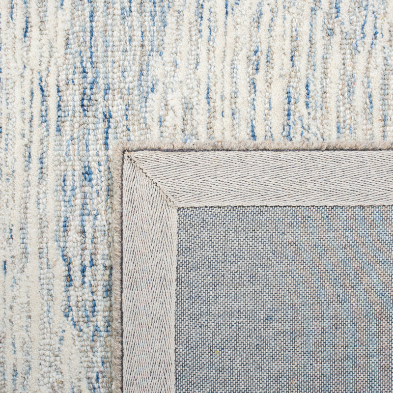 Tapis en laine et coton indien touffeté à la main Alfhild Metro, Rectangle de 5 pi x 8 pi