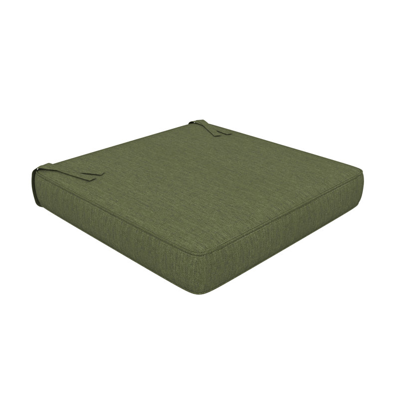 Sunbrella Indoor/Outdoor Dining Chair Cushion, 18" W x 18" D, Sunbrella® Canvas Fern