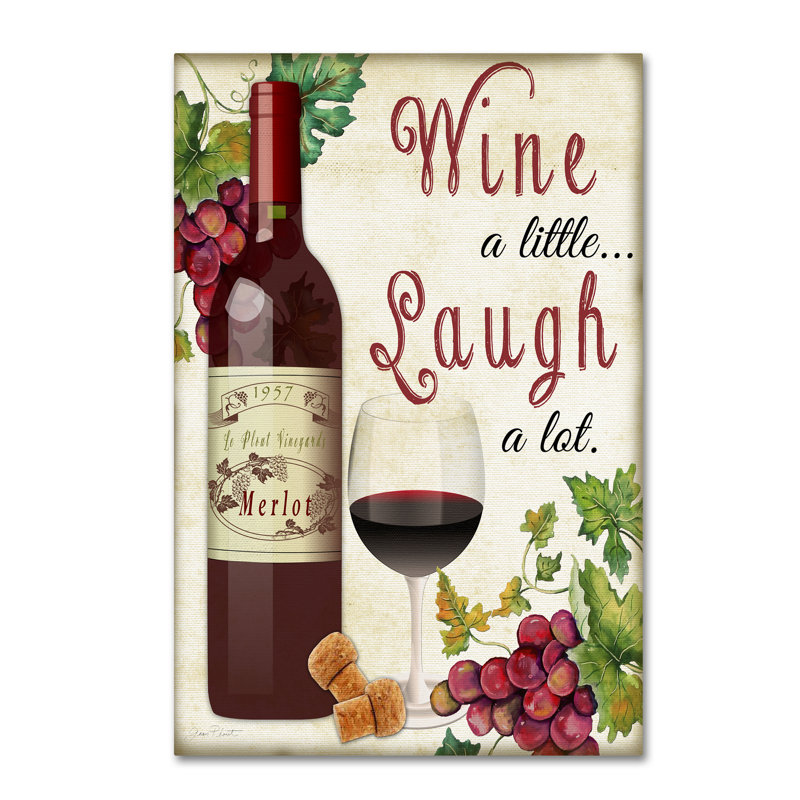«Wine 1» par Jean Pluot - impression sur toile tendue, H 24 po x l 16 po