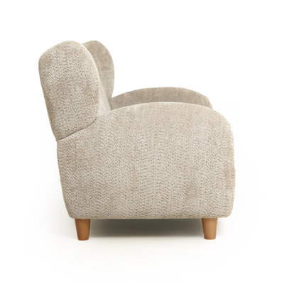 58“Mid-Century Modern Curved Chenille Loveseat Sofa