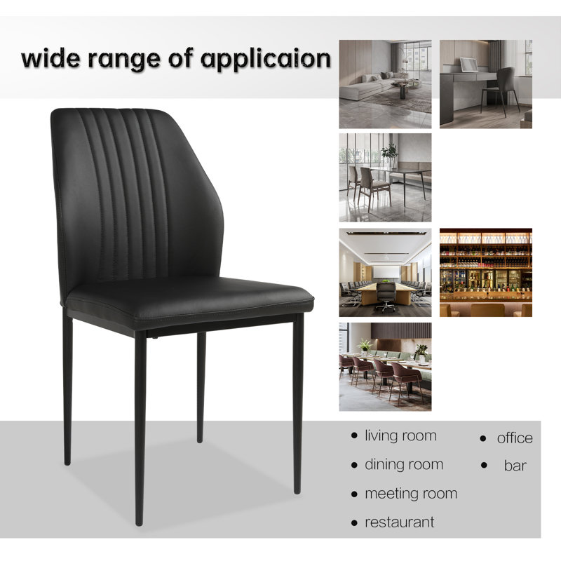 Sroda Upholstered Dining Chair（set of 4）, Black