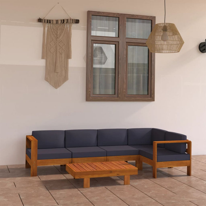 Ensemble de 6 coussins Nordista, Gris foncé