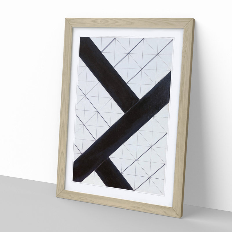 Composition Vol.1 by Theo Van Doesburg - Picture Frame Graphic Art, 48cm H x 36cm W x 2cm D, Oak Framed