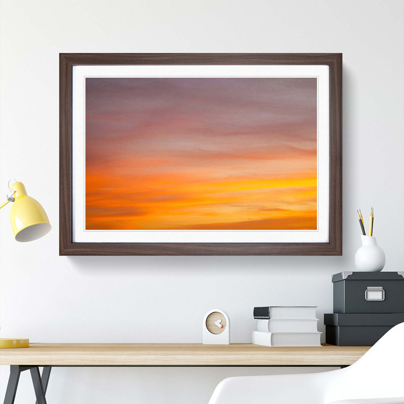 Magical Sky - Picture Frame Photograph Print, 35cm H x 50cm W x 2cm D, Walnut