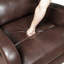 Fauteuil inclinable brun à assise confortable en similicuir 1 pièce