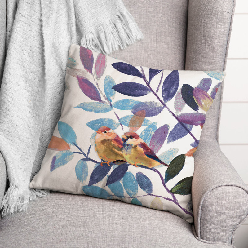 Outdoor Reversible Throw Pillow, Purple