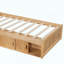 Lit plateforme simple en L avec armoires de rangement, bureau, lit gigogne et lumière DEL-856782321-856782322