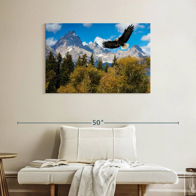 Grand Teton Eagle, 26" H x 39" W