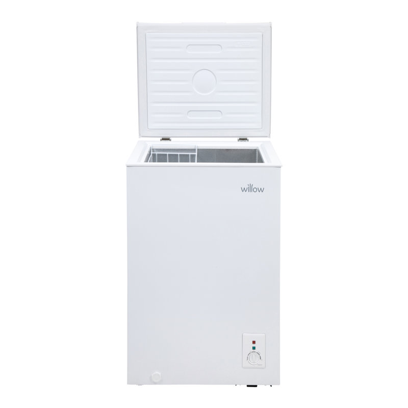 99m³ Garage Ready Chest Freezer with Adjustable Temperature Controls, White