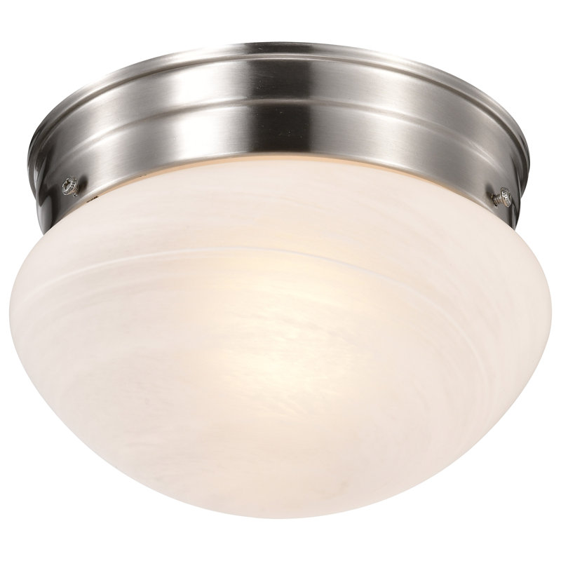Plafonnier encastré simple en forme de bol 7,5 po Keaton, Nickel brossé