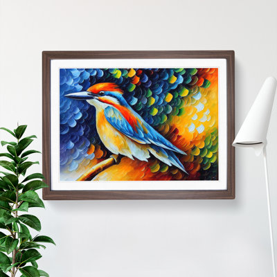 Kingfisher Bird Vol.2 Abstract - Framed Print