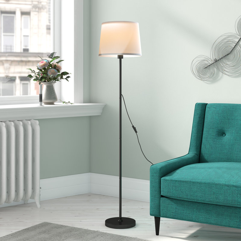 Chaisson 129cm Standard Floor Lamp Base with Foot Switch, Black