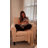 Upholstered Accent Armchair with Pillow-1615855917