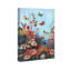 Impression sur toile bleue et florale-733871666