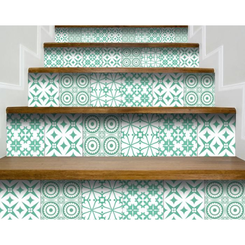 Abstract Non-Wall Damaging Tile Decals, 4" x 4"