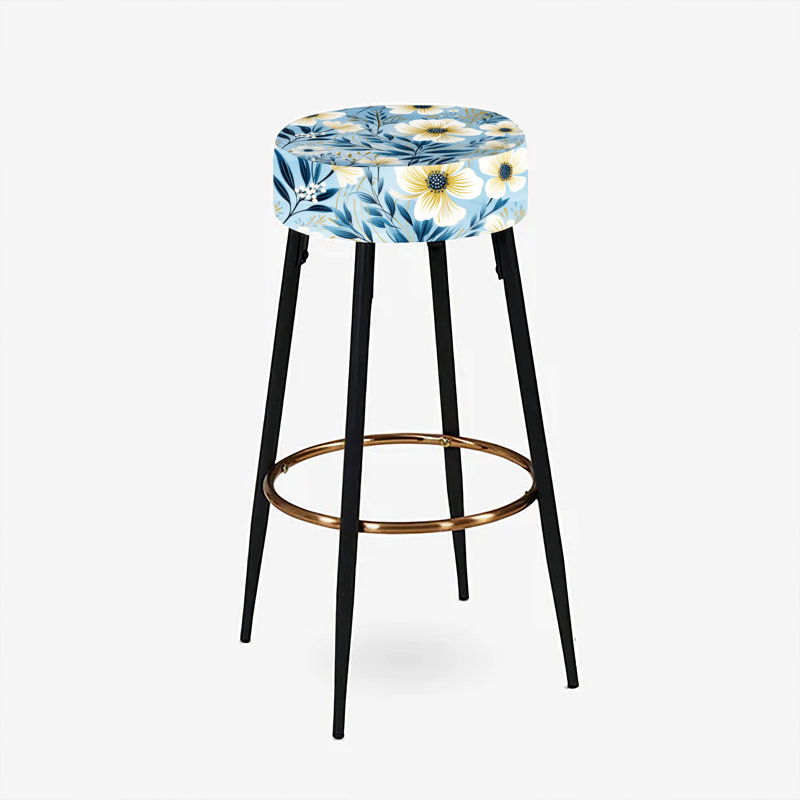 Ensemble de 2 tabourets de bar Blue Coastal Elegance