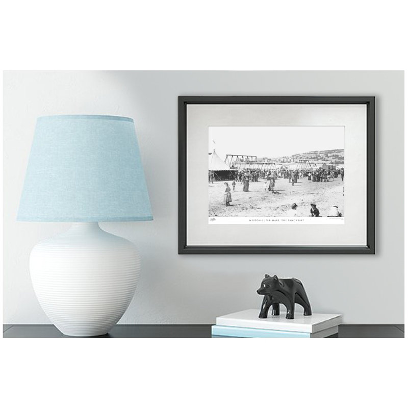 Weston-Super-Mare, The Sands 1887 - Single Picture Frame Print, 45cm H X 60cm W x 2cm D