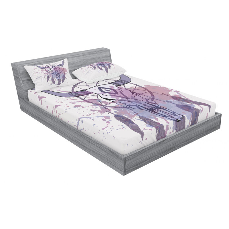 Feather Microfiber Sheet Set, Queen Sheet Set + Fitted Sheet + 2 Pillowcases