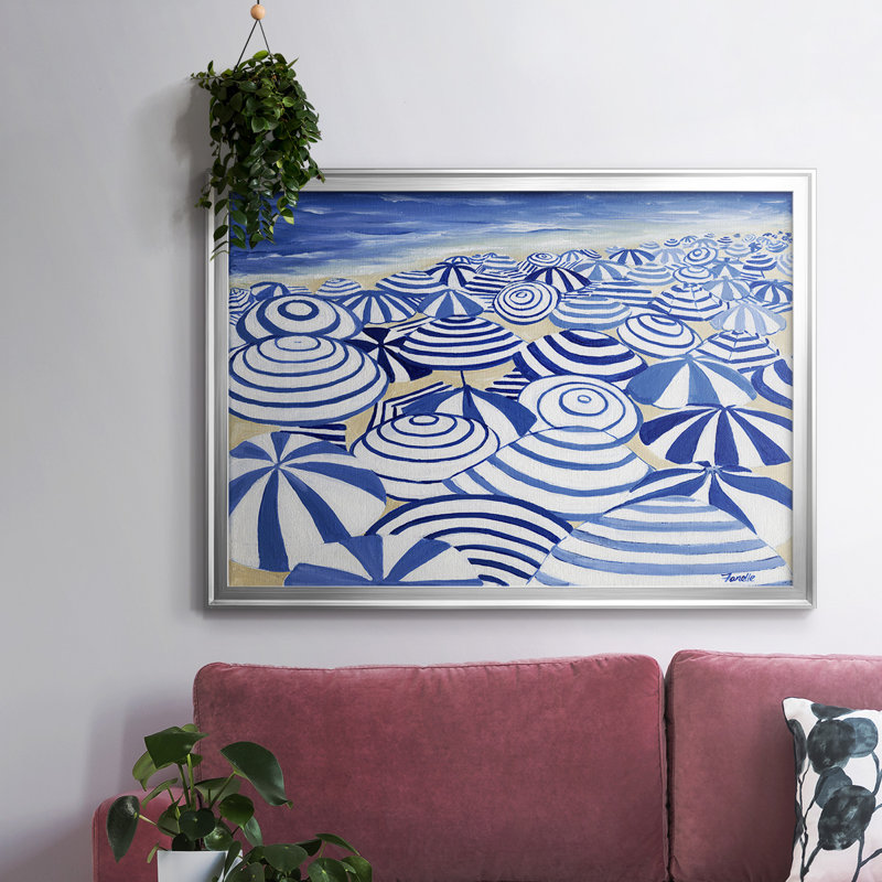 «Candy Bowl Prussian Blue», reproduction sur toile encadrée, H 26 po x l 38 po x P 1,5 po, Argent