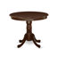 L'ensemble de 3 tables de salle à manger modernes comprend une table de cuisine ronde avec piédestal et 2 chaises de salle à manger Parson en tissu de lin, acajou-1243050145-1243050144-1326178730