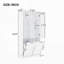 Armoire de rangement de salle de bain avec portes et tiroirs, panier à linge inclinable-1437666065