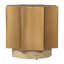 Table de bout à piédestal en fer beige 20 po