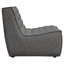 Chaise sans accoudoirs Marshall en tissu gris