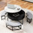 Modern Round Lift-Top Coffee Table with Storage & 3 Ottoman-513693926
