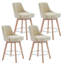 Tabouret de comptoir pivotant et tabourets de bar rembourrés avec dossier complet et structure en bois massif-1652954072-1653261358